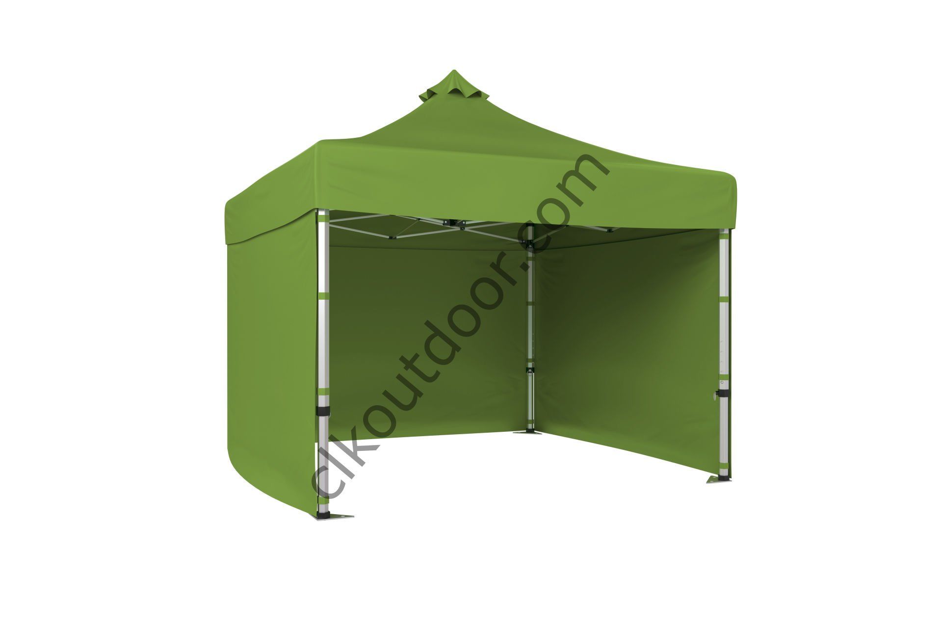 Kısa Bagaj Boy 115 cm Katlanabilir Gazebo Çadır 3 Yan Kapalı Perdeli Haki Askeri Yeşil