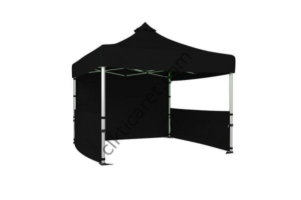 CLK 2,5x2,5 40 mm Katlanabilir Tente Gazebo Çadır Gazebo Çadır 1 Tam Duvar 2 Yarım Duvar Siyah