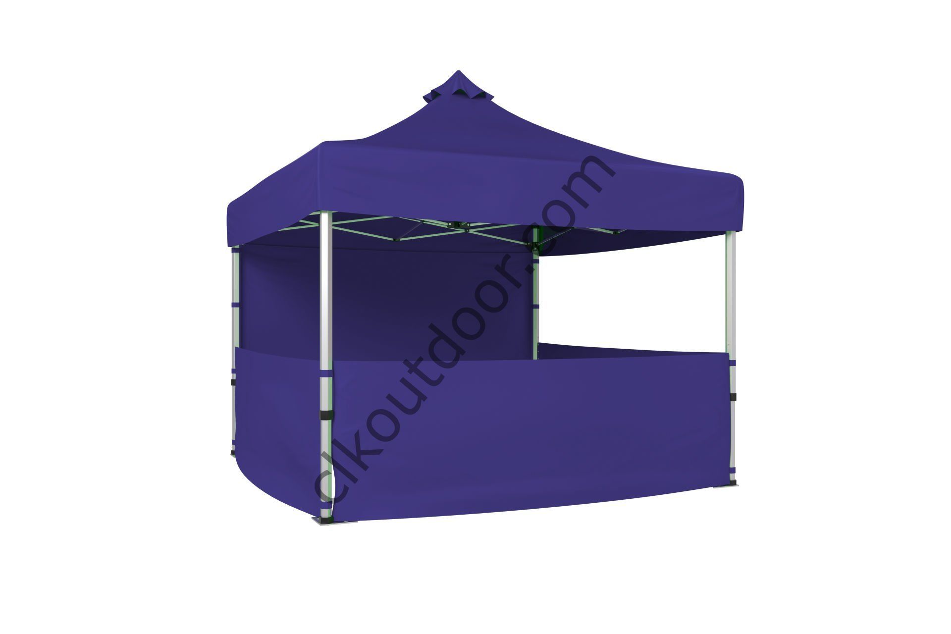 CLK 3x3 Metre Kısa Bagaj Boy 115 cm Katlanabilir Gazebo Çadır 3 Yan Yarım 1 Tam Perdeli Stand Çadırı Lacivert
