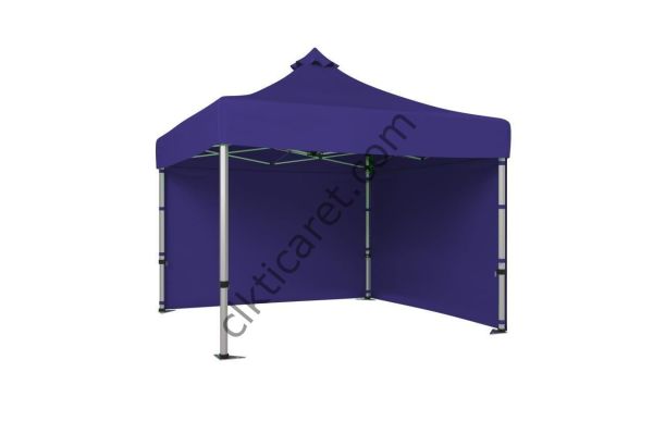 CLK 2,5x2,5 40 mm Katlanabilir Tente Gazebo Çadır Gazebo Çadır 2 Yan Kapalı Lacivert