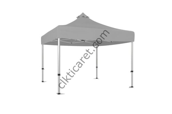 CLK 4x4 Katlanabilir Tente Gazebo Çadır 40mm Açık Gri