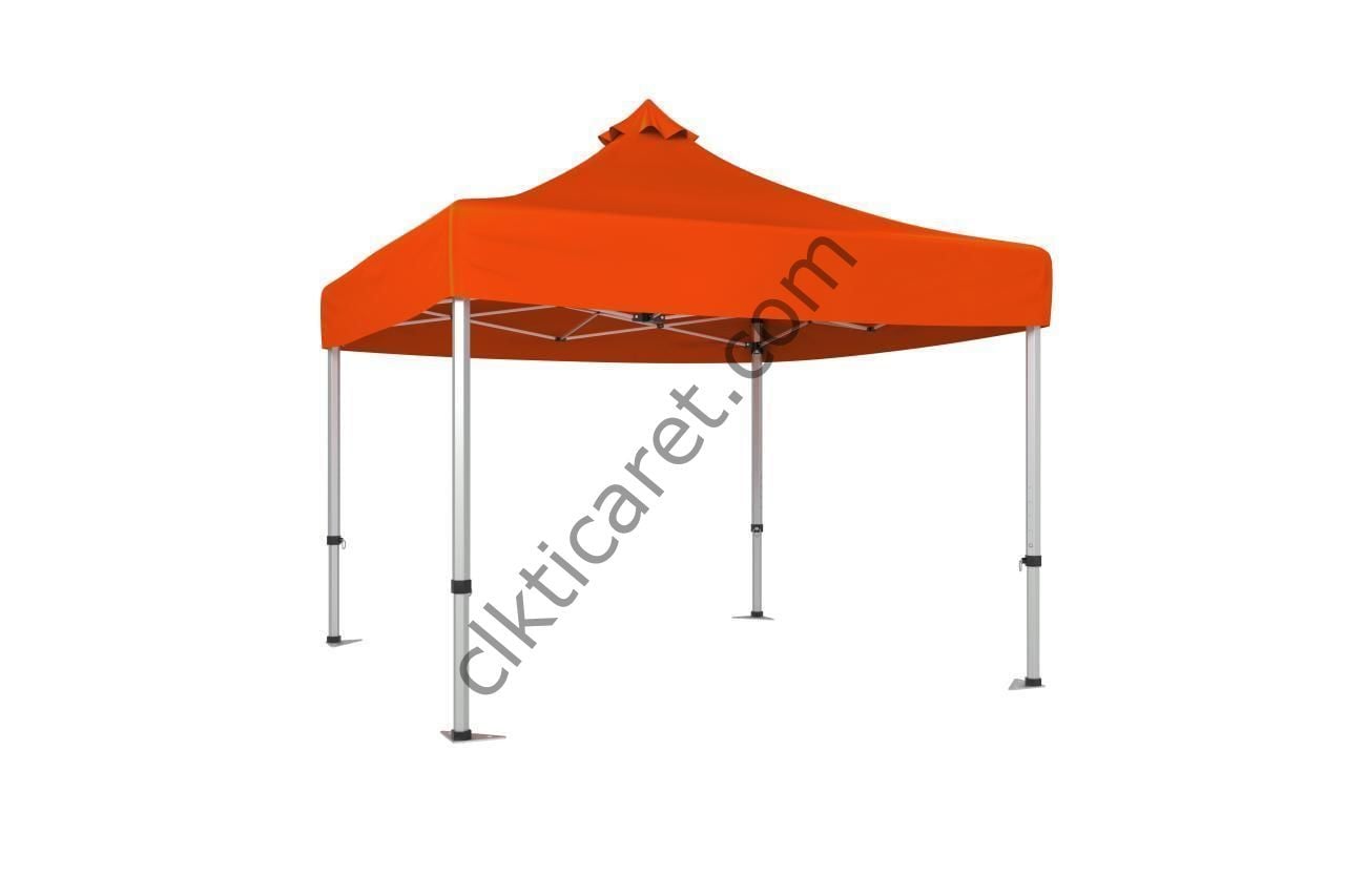 CLK 5x5 52mm Kalın Alüminyum Katlanabilir Tente Gazebo Çadır Gazebo Çadır Turuncu