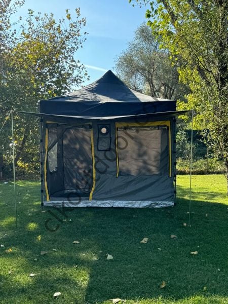 CLK 3x3 Metre 30mm Gazebo Katlanabilir Kamp Çadırı Portatif Tenteli Model Siyah