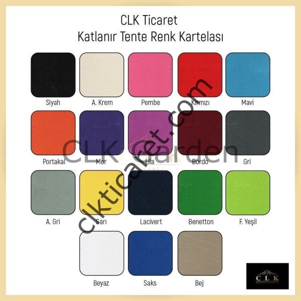 CLK 3x3 52mm Kalın Alüminyum Katlanabilir Tente Gazebo Çadır 4 Yan Kapalı 1 Kapılı Çadır Krem