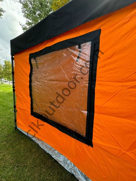 CLK 3x3 30mm Katlanır Portatif Gazebo Kamp Çadır Turuncu Bordo