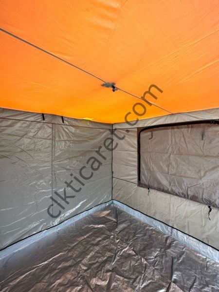 CLK 3x3 30mm Katlanır Portatif Gazebo Kamp Çadır Turuncu Kamuflaj Desen