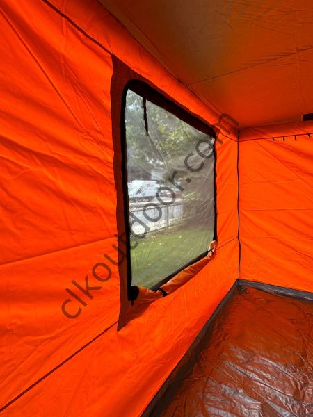 CLK 3x3 40mm Katlanır Gazebo Portatif Kamp Çadır Turuncu Siyah