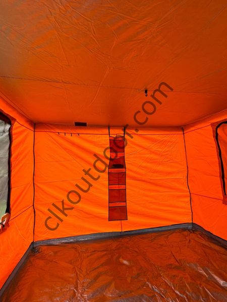 CLK 3x3 40mm Katlanır Gazebo Portatif Kamp Çadır Turuncu Gri