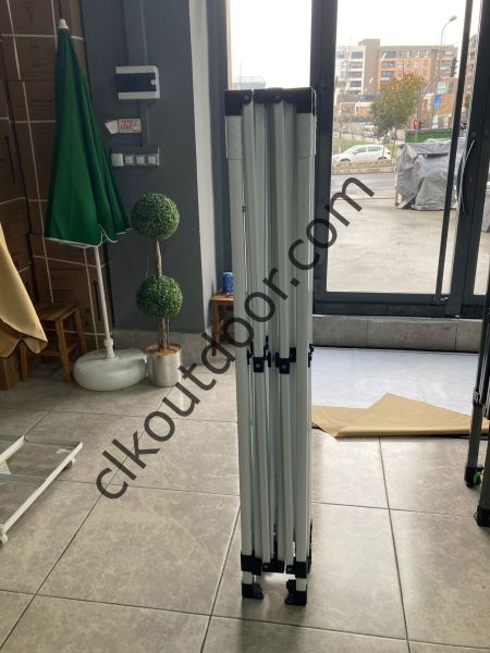 CLK 3x3 Metre 30mm Yeni Nesil 2 Kapı 4 Pencereli Gazebo Kamp Çadırı Portatif TENTELİ Model Gri Bej