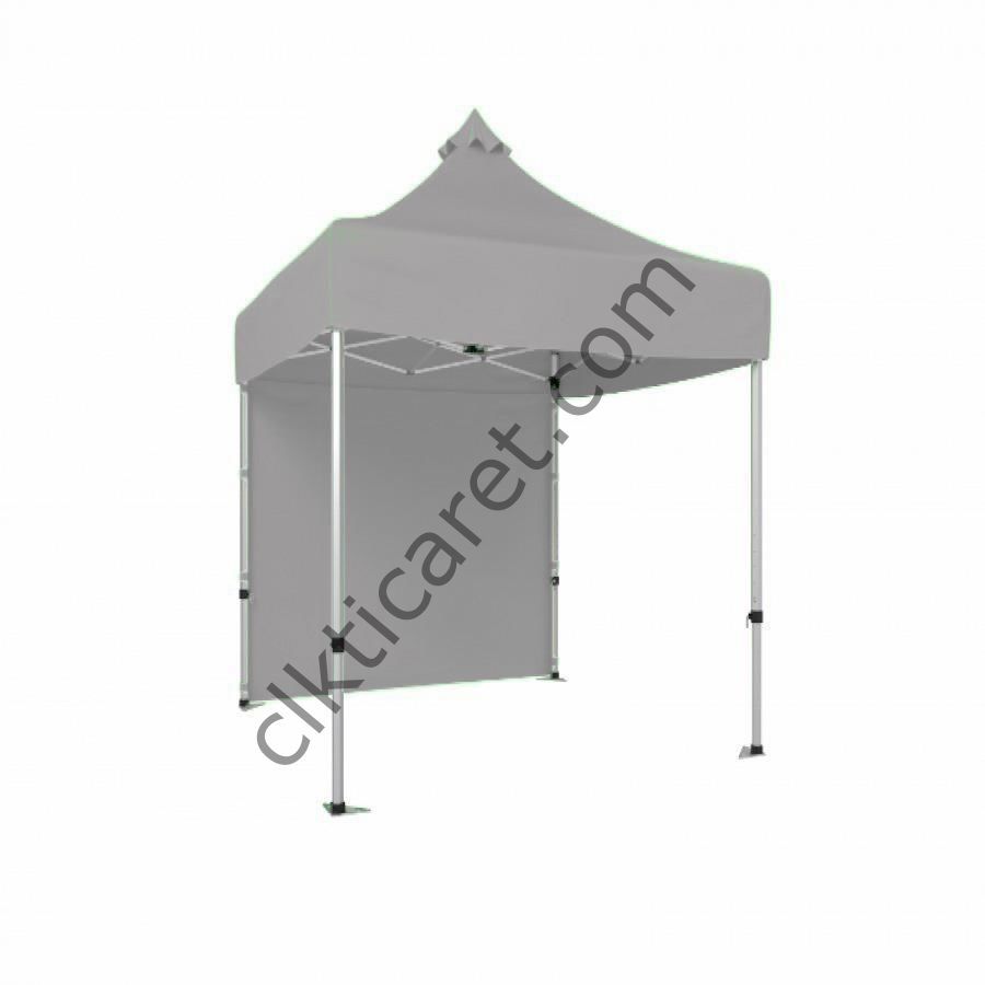 CLK 2x2 Katlanabilir Tente Gazebo Portatif Çadır Arkası Kapalı Açık Gri