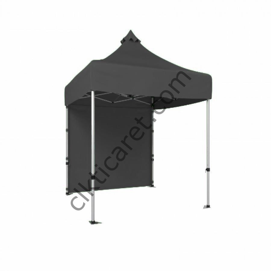 CLK 2x2 Katlanabilir Tente Gazebo Portatif Çadır Arkası Kapalı Gri