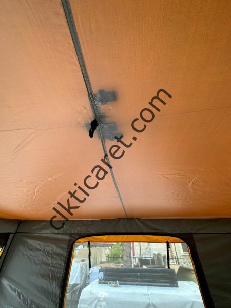 CLK 3x3 40 mm Profil Katlanır Gazebo Portatif  Kamp Çadır Antrasit Gri Kırmızı