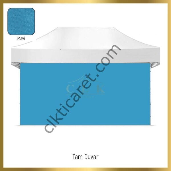 CLK 2,5x3,75 40 mm Katlanabilir Tente Gazebo Çadır 1 Tam Duvar 2 Yarım Duvar