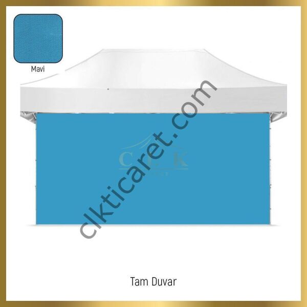 CLK 2,5x3,75 40 mm Katlanabilir Tente Gazebo Çadır 1 Tam Duvar 2 Yarım Duvar Mor