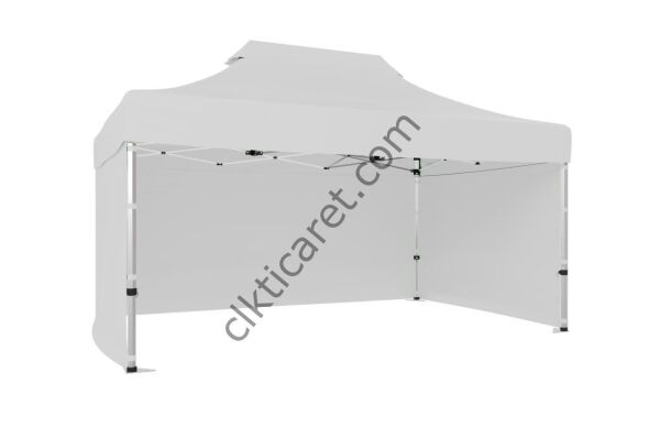 CLK 2,5x3,75 40 mm Katlanabilir Tente Gazebo Çadır Gazebo Çadır 3 Yan Kapalı Beyaz