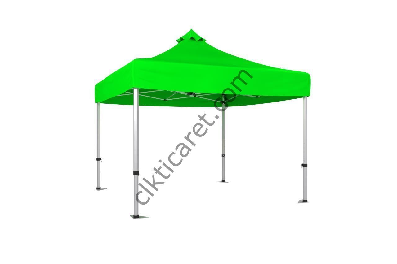 CLK 3x3 52mm Kalın Alüminyum Katlanabilir Tente Gazebo Çadır Açık Yeşil