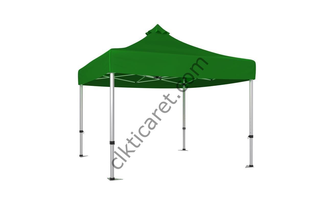 CLK 3x3 52mm Kalın Alüminyum Katlanabilir Tente Gazebo Çadır Benetton Yeşil