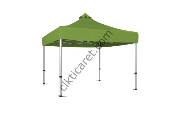 CLK 3x3 52mm Kalın Alüminyum Katlanabilir Tente Gazebo Çadır Haki Askeri Yeşil