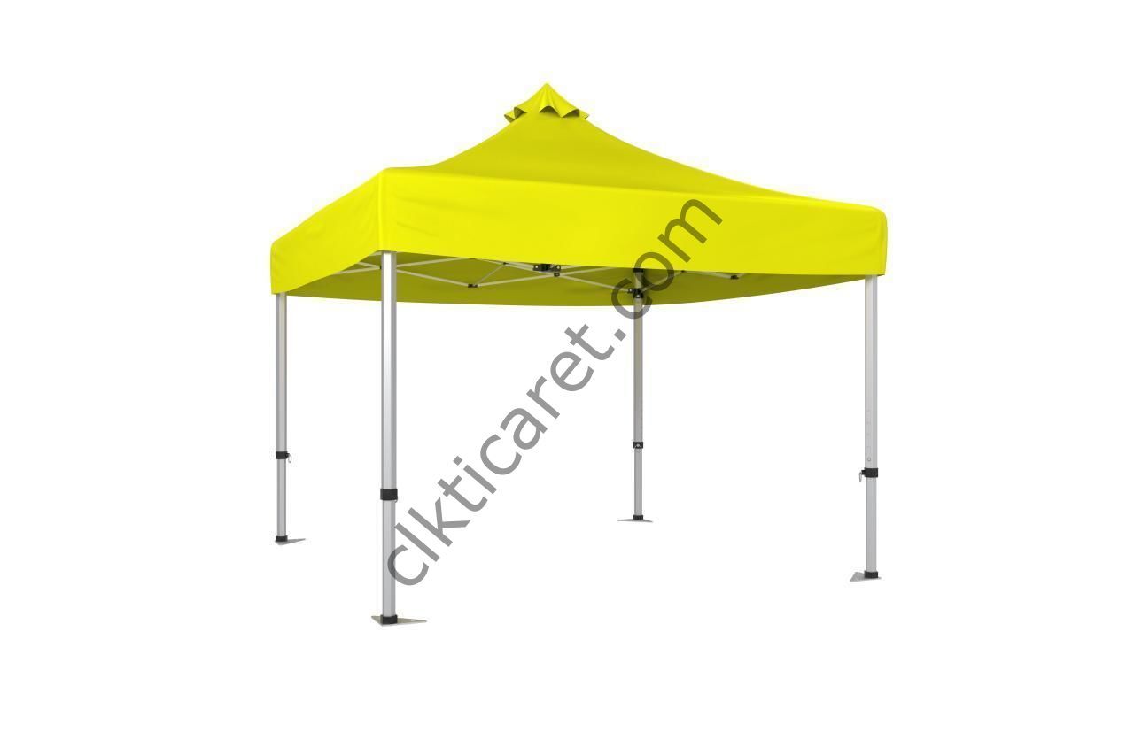 CLK 3x3 52mm Kalın Alüminyum Katlanabilir Tente Gazebo Çadır Sarı