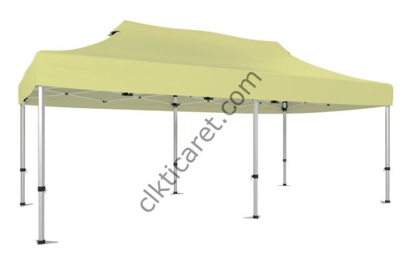 CLK 3x6 40mm Alüminyum Katlanabilir Tente Gazebo Çadır Krem