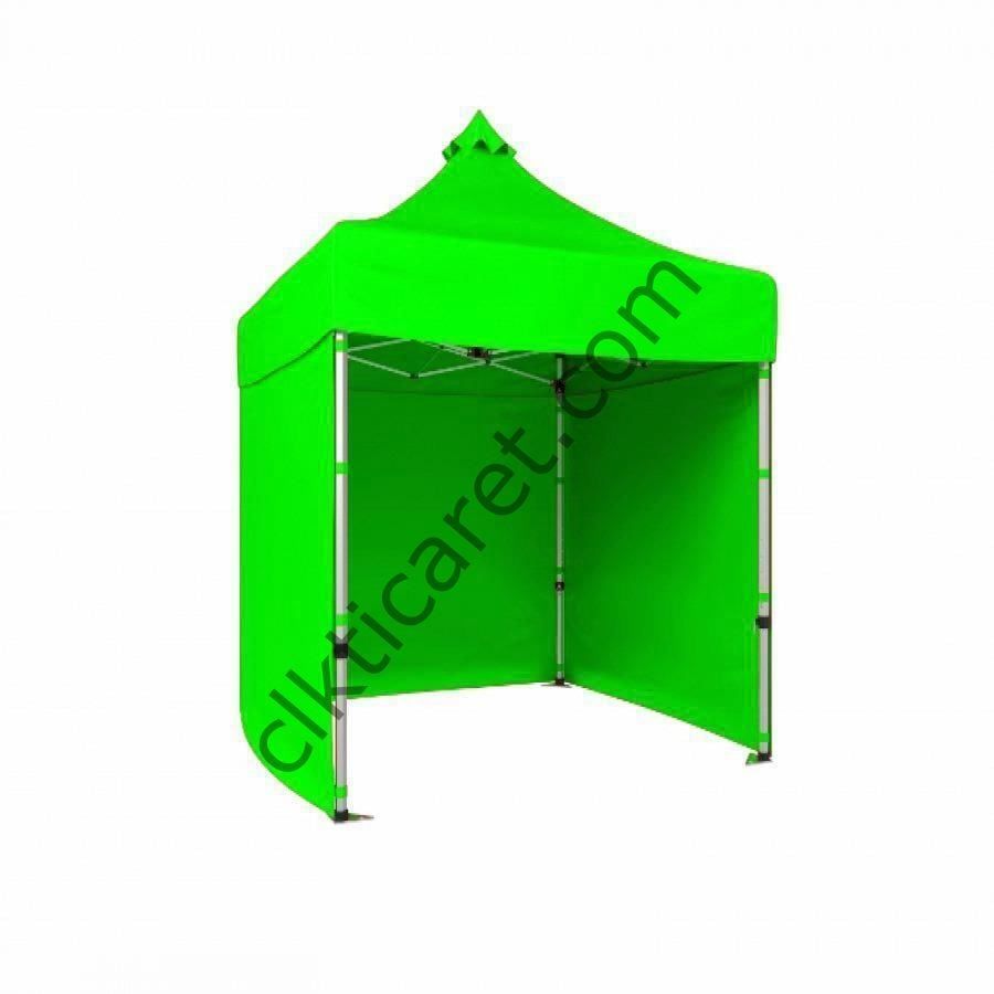 CLK 2x2 Katlanabilir Tente Gazebo Portatif Çadır 3 Yan Kapalı Açık Yeşil