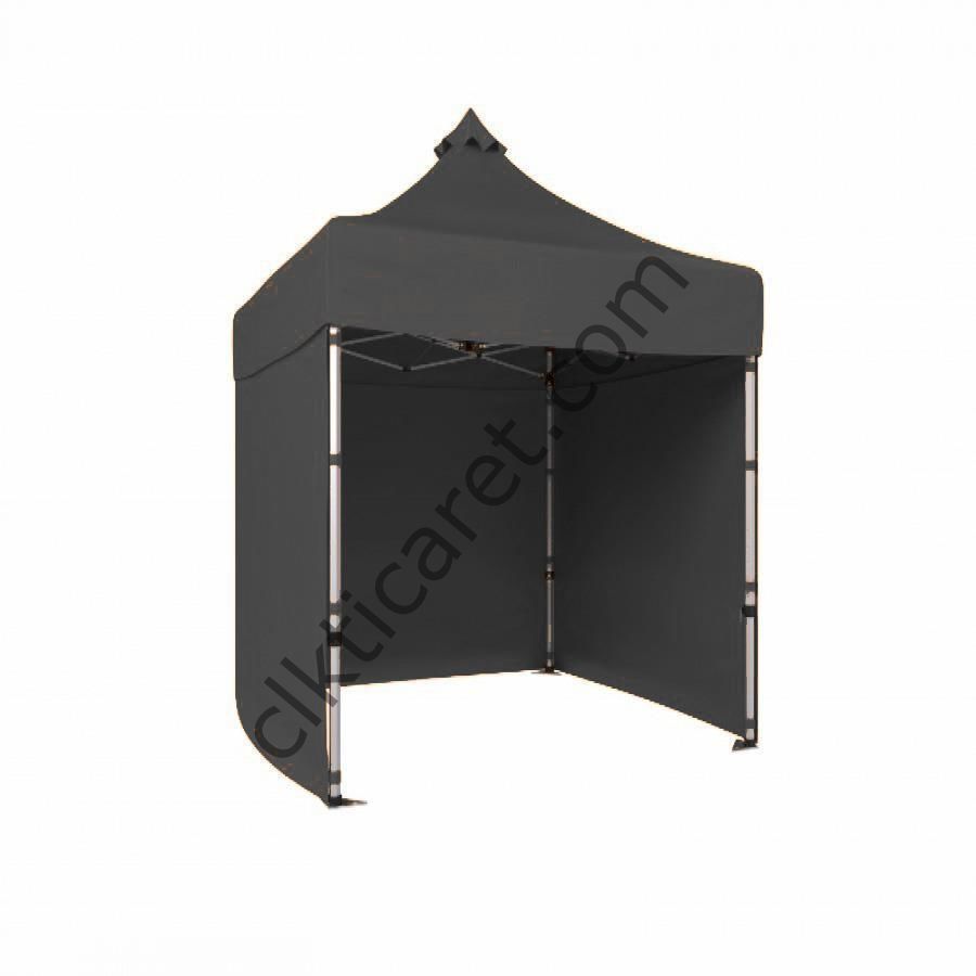 CLK 2x2 Katlanabilir Tente Gazebo Portatif Çadır 3 Yan Kapalı Gri