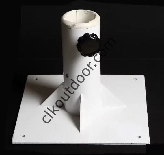 CLK 4x4 Metre Bacalı Mega Q60 Şemsiye Bahçe Cafe Havuz Otel Restorant Şemsiyeleri Siyah - Metal Hareketli Ayak 4 Mermerli (70x70cm 120 kg)