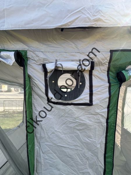 CLK 3x4,5 mt 30 mm İskelet Gazebo Portatif Kamp ve Karavan Çadırı Katlanabilir Tente Gri Açık Mavi (Turkuaz)