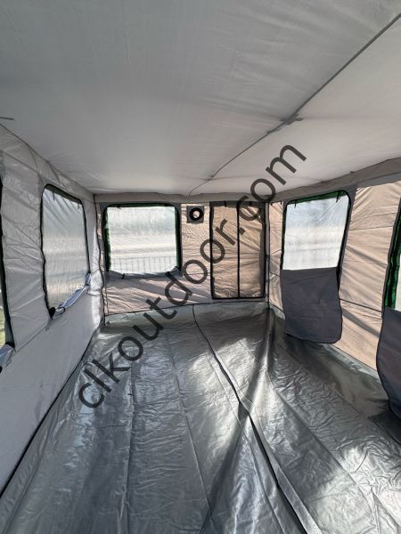 CLK 3x4,5 mt 30 mm İskelet Gazebo Portatif Kamp ve Karavan Çadırı Katlanabilir Tente Gri Açık Mavi (Turkuaz)
