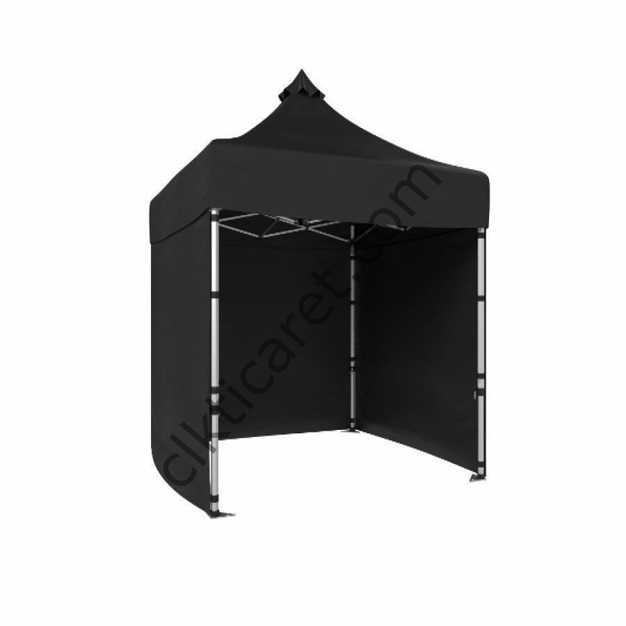 CLK 2x2 Katlanabilir Tente Gazebo Portatif Çadır 3 Yan Kapalı Siyah