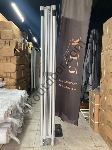CLK 5x5 52mm Kalın Gazebo Katlanabilir Tente Gazebo Çadır 2 Yan Pencereli 1 Yan Aksesuarsız 1 Yan Kapı ve Pencereli Açık Yeşil