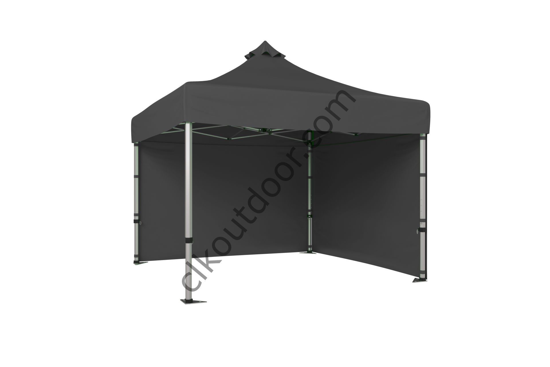 CLK 3x3 Metre Kısa Bagaj Boy 115 cm Katlanabilir Gazebo Çadır 2 Yan Perdeli Gri
