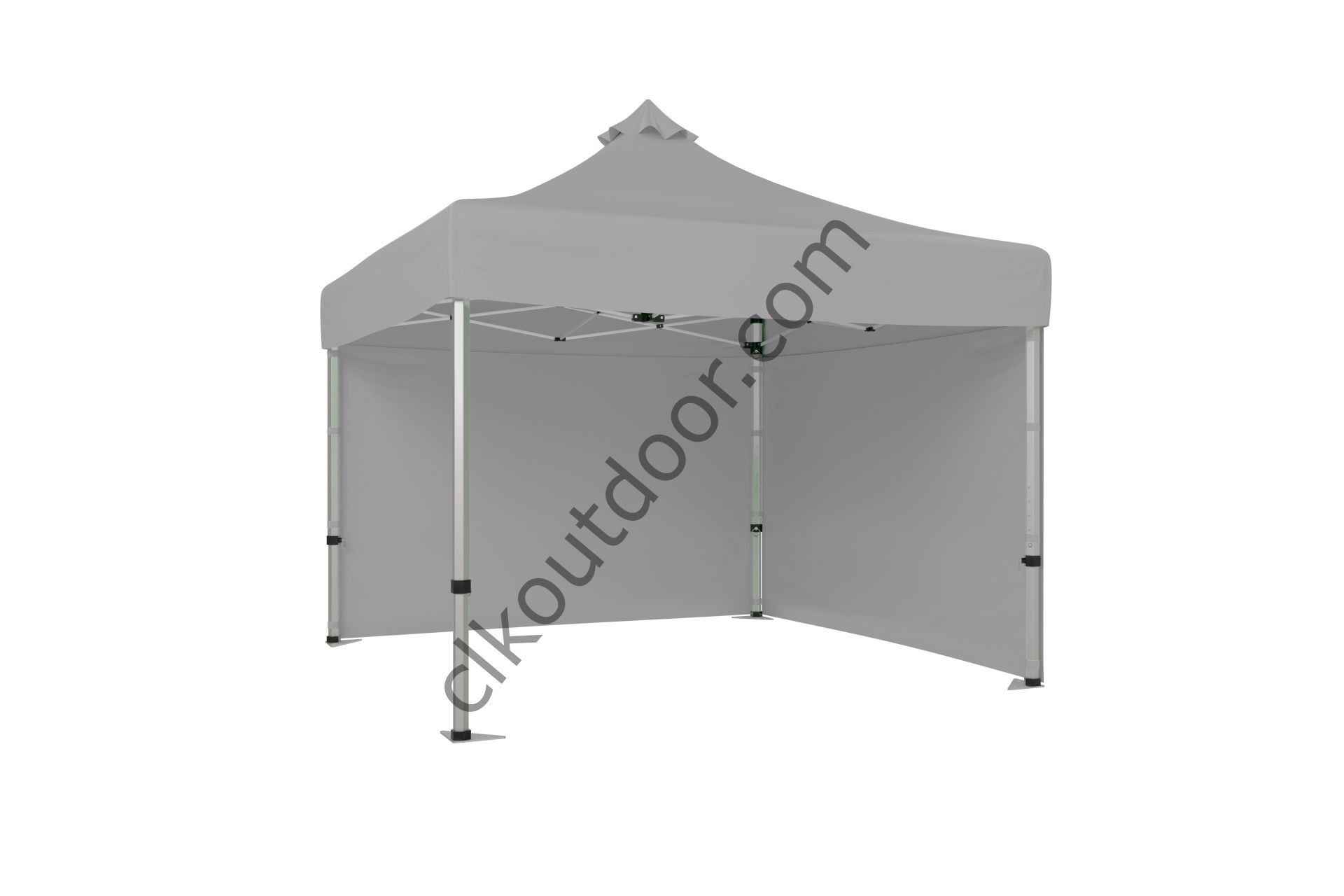 CLK 3x3 Metre Kısa Bagaj Boy 115 cm Katlanabilir Gazebo Çadır 2 Yan Perdeli Açık Gri