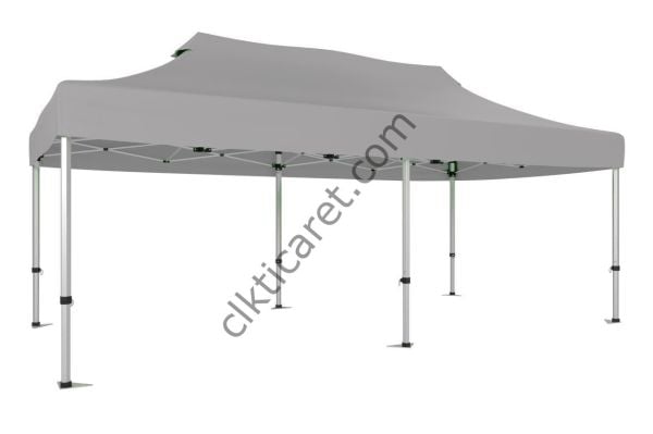 CLK 5x10 52mm Kalın Alüminyum Katlanabilir Tente Gazebo Çadır Gazebo Çadır Açık Gri