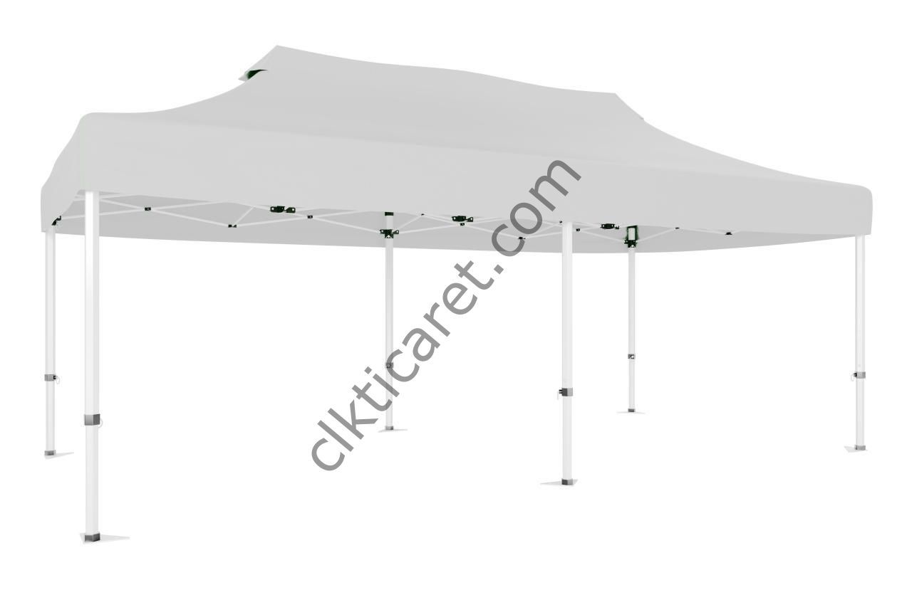 CLK 5x10 52mm Kalın Alüminyum Katlanabilir Tente Gazebo Çadır Gazebo Çadır Beyaz