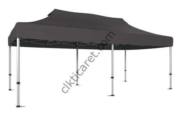 CLK 5x10 52mm Kalın Alüminyum Katlanabilir Tente Gazebo Çadır Gazebo Çadır Gri