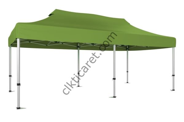 CLK 5x10 52mm Kalın Alüminyum Katlanabilir Tente Gazebo Çadır Gazebo Çadır Haki Askeri Yeşil