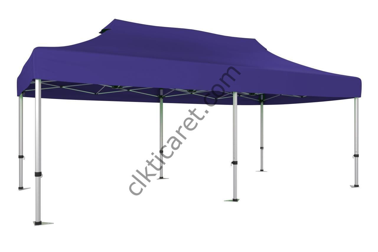 CLK 5x10 52mm Kalın Alüminyum Katlanabilir Tente Gazebo Çadır Gazebo Çadır Lacivert