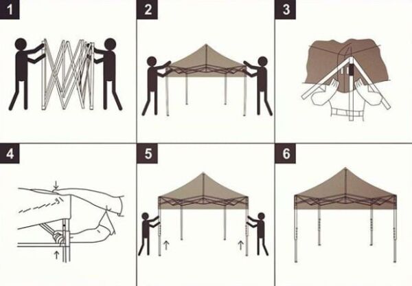 CLK 2,5x3,75 mt 40 mm Katlanabilir Tente Gazebo Çadır Açık Yeşil