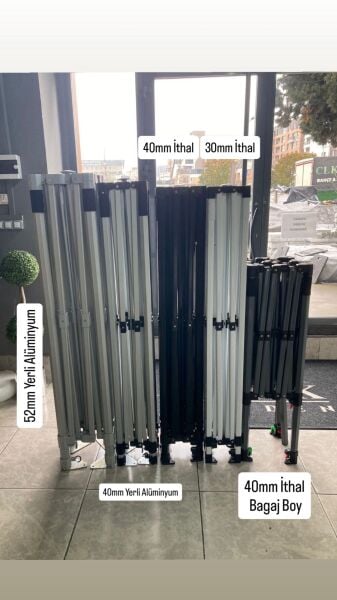 CLK 3x3 Gazebo Kış Bahçesi Portatif Katlanabilir Karavan Çadırı Şeffaf Brandalı Tente