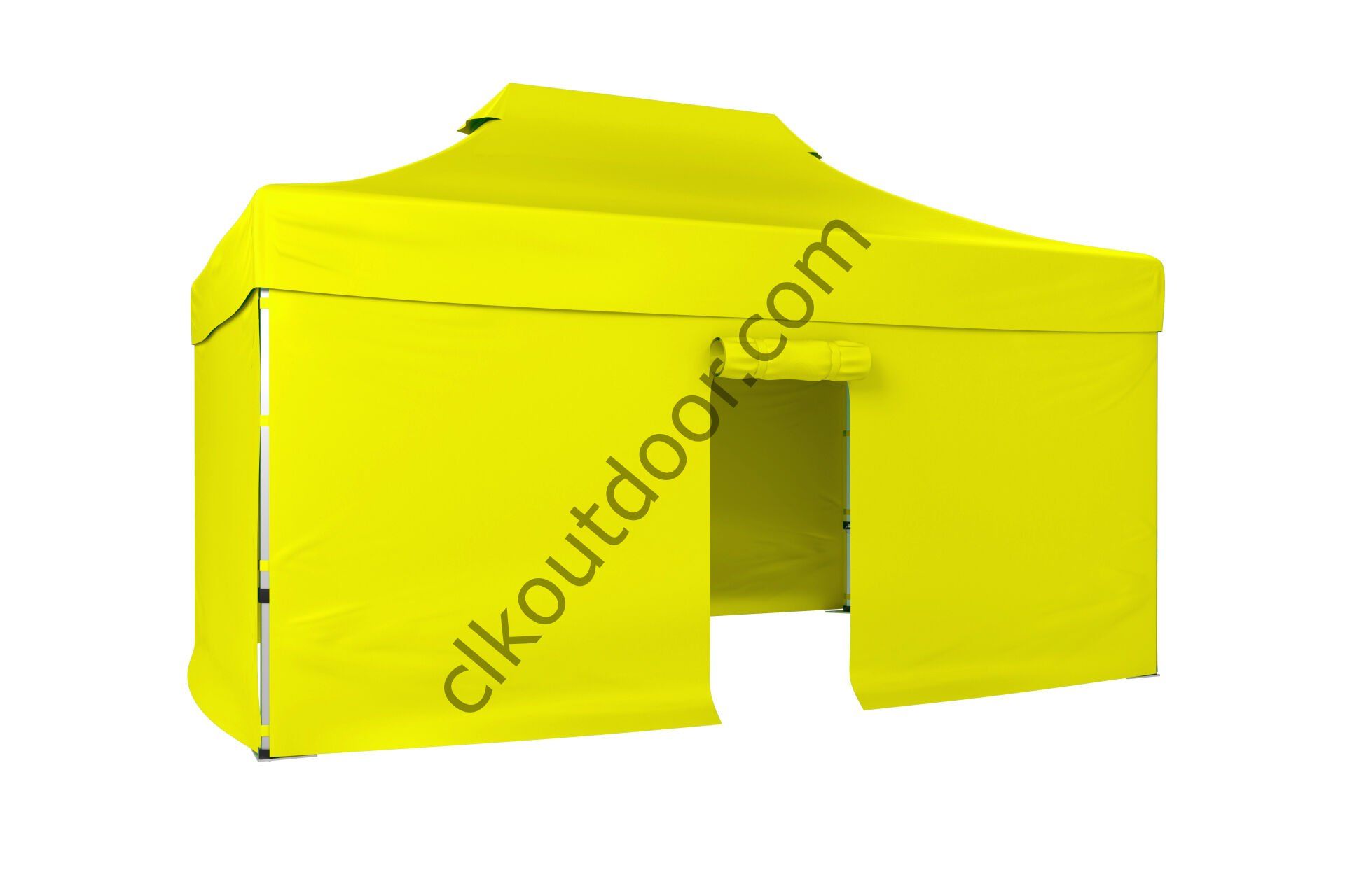 CLK 4x6 40 mm Katlanabilir Tente Gazebo Çadır Gazebo Çadır 3 Yan Kapalı 1 Kapılı Sarı
