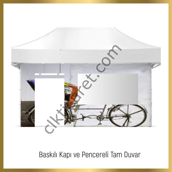 CLK 3x6 Metre Baskılı Gazebo Çadır Portatif Tente Set