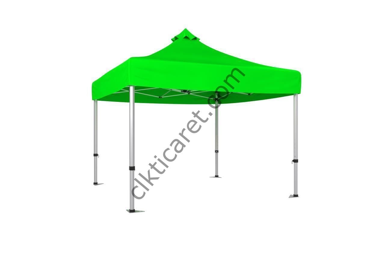 CLK 3x3 mt 40mm Alüminyum Katlanabilir Tente Portatif Gazebo Çadır Açık Yeşil