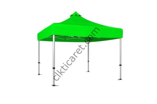 CLK 3x3 mt 40mm Alüminyum Katlanabilir Tente Portatif Gazebo Çadır Açık Yeşil