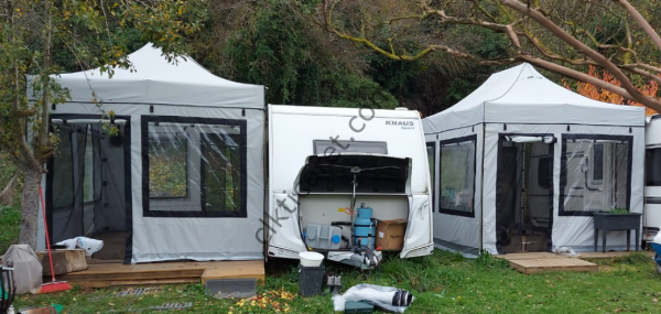 CLK 3x4,5 mt Karavan Çadırı Portatif Katlanabilir Gazebo Tente Kış Bahçesi