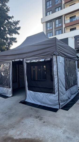CLK 3x4,5 mt Karavan Çadırı Portatif Katlanabilir Gazebo Tente Kış Bahçesi