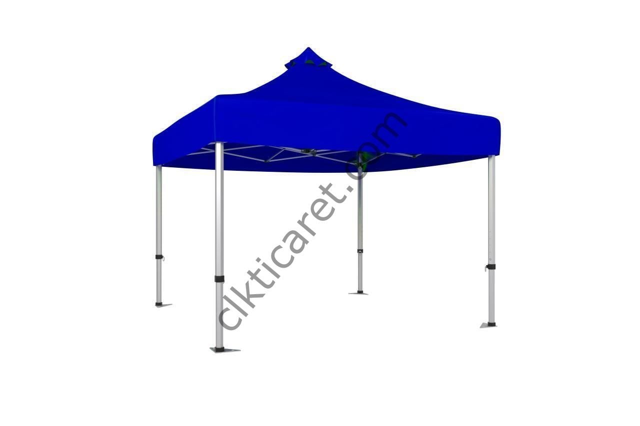 CLK 3x3 mt 40mm Alüminyum Katlanabilir Tente Portatif Gazebo Çadır Saks Mavi