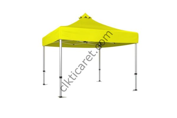 CLK 3x3 mt 40mm Alüminyum Katlanabilir Tente Portatif Gazebo Çadır Sarı
