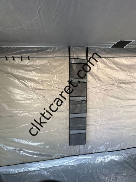 CLK 3x6 Verendalı 40 mm Profil Katlanır Portatif Gazebo Kamp Çadır Açık Gri Lacivert