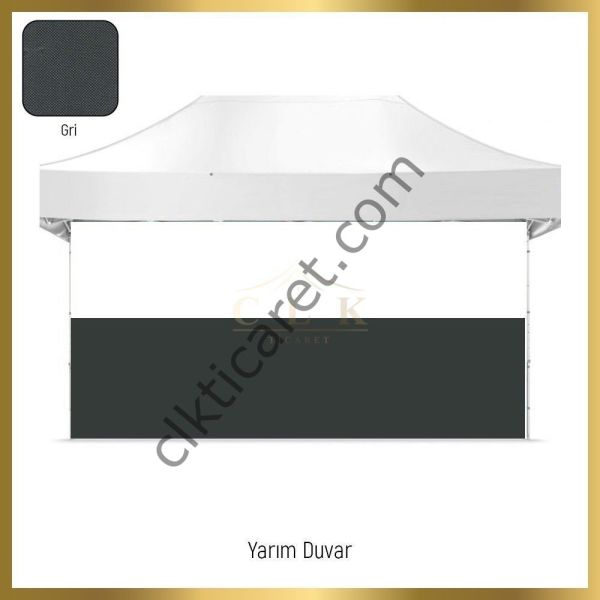 CLK 3x6 40 mm Katlanabilir Tente Gazebo Çadır Gazebo Çadır 1 Tam Duvar 2 Yarım Duvar Bordo